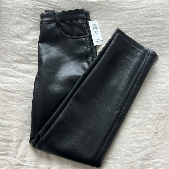 Aritzia Pants - Aritzia Melina Faux Leather Black Pants, Short Length, Size 0